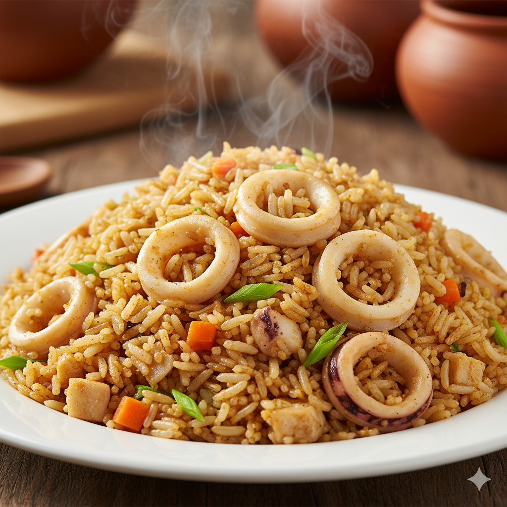 Cuttlefish samba fried rice